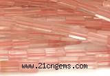 CCU1088 15 inches 2*4mm cuboid cherry quartz beads