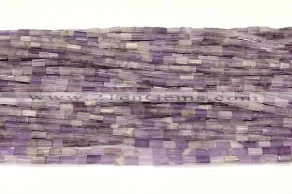 CCU1089 15 inches 2*4mm cuboid dogtooth amethyst beads