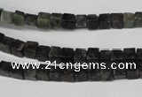 CCU11 15.5 inches 4*4mm cube ruby zoisite beads wholesale