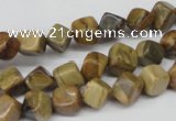 CCU111 15.5 inches 6*6mm cube silver leaf jasper beads wholesale