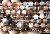 CCU1361 15 inches 6mm - 7mm faceted cube red quartz beads