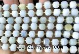 CCU1415 15 inches 6mm - 7mm faceted cube aquamarine beads