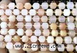 CCU1423 15 inches 6mm - 7mm faceted cube pink aventurine jade beads