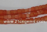 CCU15 15.5 inches 4*4mm cube dyed white jade beads wholesale