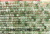 CCU1607 15 inches 2.5mm faceted cube green strawberry quartz beads