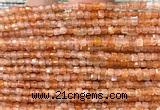 CCU1635 15 inches 2.5mm faceted cube golden sunstone beads