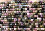 CCU1642 15 inches 2.5mm faceted cube tourmaline gemstone beads