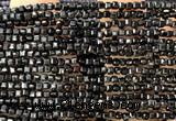 CCU1648 15 inches 2.5mm faceted cube black tourmaline beads