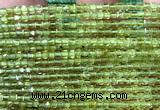 CCU1650 15 inches 2.5mm faceted cube peridot gemstone beads