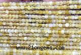 CCU1673 15 inches 2.5mm faceted cube yellow opal gemstone beads