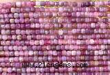 CCU1680 15 inches 2.5mm faceted cube ruby gemstone beads