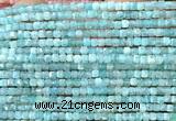 CCU1690 15 inches 2.5mm faceted cube amazonite gemstone beads