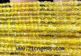 CCU1698 15 inches 2.5mm faceted cube yellow agate beads
