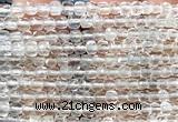 CCU1818 15 inches 4mm faceted cube topaz quartz beads