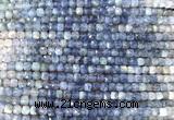 CCU1824 15 inches 4mm faceted cube mixed aquamarine beads