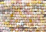 CCU1840 15 inches 4mm faceted cube morganite gemstone beads