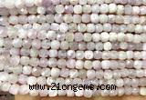 CCU1855 15 inches 4mm faceted cube kunzite gemstone beads