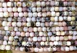 CCU1866 15 inches 4mm faceted cube pink opal beads wholesale