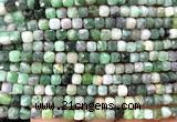 CCU1875 15 inches 4mm faceted cube emerald beads wholesale