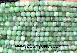 CCU1876 15 inches 4mm faceted cube emerald gemstone beads