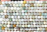 CCU1880 15 inches 4mm faceted cube colorful amazonite beads