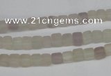 CCU22 15.5 inches 5*5mm cube rainbow fluorite beads wholesale