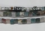 CCU27 15.5 inches 5*5mm cube Indian agate beads wholesale