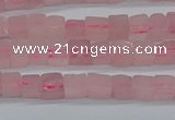 CCU300 15.5 inches 4*4mm cube rose quartz beads wholesale