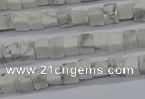 CCU302 15.5 inches 4*4mm cube white howlite beads wholesale