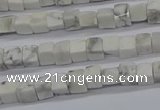 CCU302 15.5 inches 4*4mm cube white howlite beads wholesale