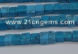 CCU303 15.5 inches 4*4mm cube imitation turquoise beads wholesale