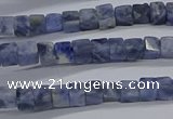 CCU314 15.5 inches 4*4mm cube sodalite beads wholesale