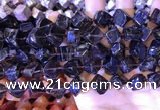 CCU401 15.5 inches 8*10mm - 14*16mm cube smoky quartz beads