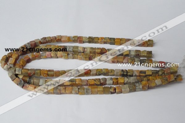 CCU42 15.5 inches 6*6mm cube agate gemstone beads wholesale