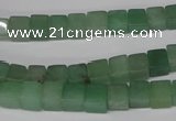 CCU44 15.5 inches 6*6mm cube green aventurine beads wholesale