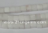 CCU45 15.5 inches 6*6mm cube white stone beads wholesale