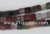 CCU46 15.5 inches 6*6mm cube Indian agate beads wholesale