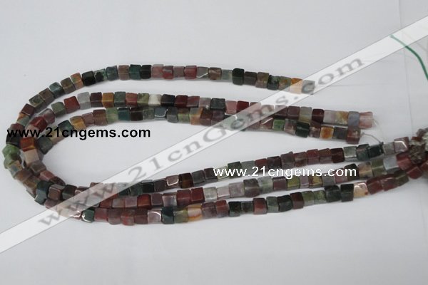 CCU46 15.5 inches 6*6mm cube Indian agate beads wholesale