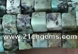 CCU461 15.5 inches 4*4mm cube African turquoise beads wholesale