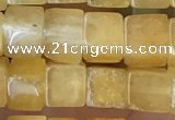 CCU480 15.5 inches 6*6mm cube yellow aventurine beads wholesale