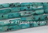 CCU510 15.5 inches 4*13mm cuboid sesame jasper beads wholesale