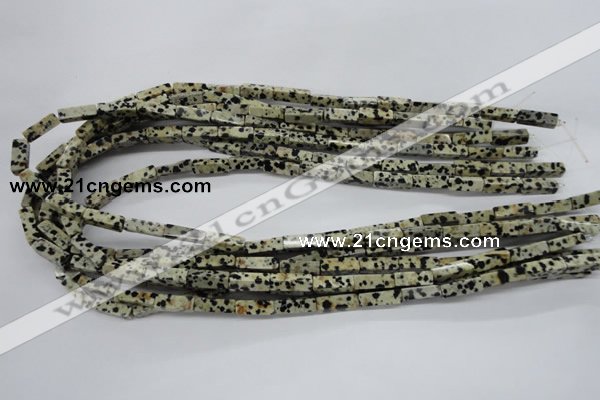 CCU511 15.5 inches 4*13mm cuboid dalmatian jasper beads wholesale