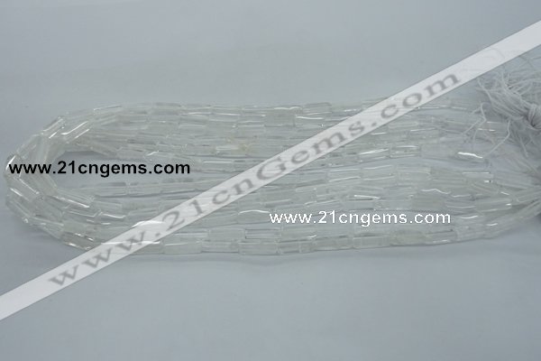 CCU516 15.5 inches 4*13mm cuboid white crystal beads wholesale