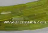 CCU525 15.5 inches 4*13mm cuboid olive jade beads wholesale