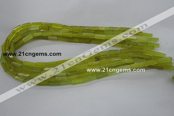 CCU525 15.5 inches 4*13mm cuboid olive jade beads wholesale