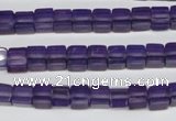 CCU55 15.5 inches 6*6mm cube synthetic amethyst beads wholesale