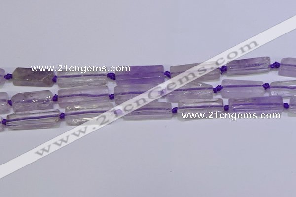 CCU601 15.5 inches 8*20mm - 10*30mm cuboid amethyst beads