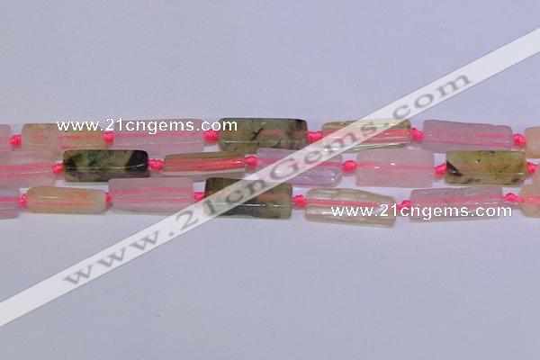 CCU608 15.5 inches 8*20mm - 10*30mm cuboid mixed quartz beads