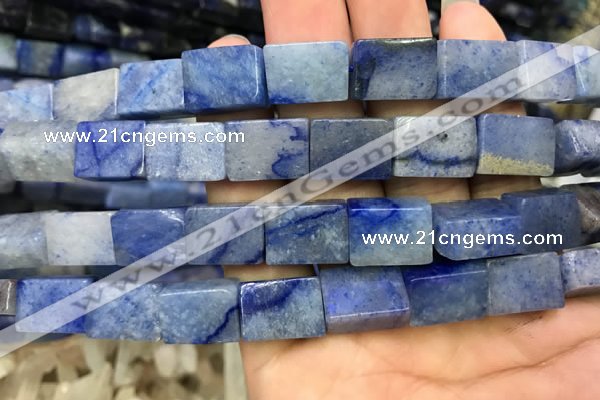 CCU650 15.5 inches 10*14mm - 11*15mm cuboid blue aventurine beads