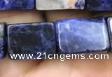 CCU651 15.5 inches 10*14mm - 11*15mm cuboid sodalite beads